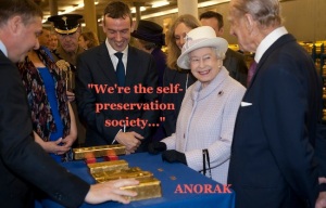                          Prince Phillip said you can only meet so many Bankers in one day                                                          (well that's what it sounded like anyway)